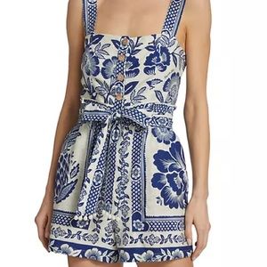 NWOT Blue Floral Romper - Farm Rio Dupe